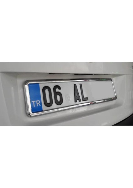 Krom Çerçeveli Esnek Araç Takmatik Plakalık Oto Plakalık Plaka Altı Altlığı Plaka Tutucu Yeni Nesil Plakalık 1 Adet