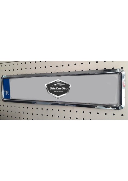 Krom Çerçeveli Esnek Araç Takmatik Plakalık Oto Plakalık Plaka Altı Altlığı Plaka Tutucu Yeni Nesil Plakalık 1 Adet