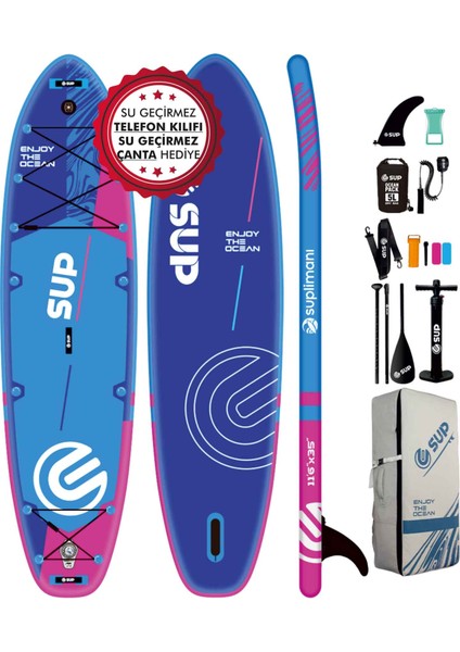 Suplimanı 350X89X15 Supboard Paddle Board Şişme Sörf Tahtası Tam Set Sup Board