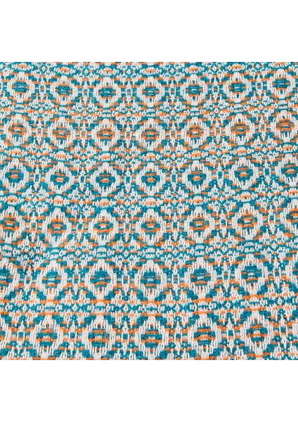 Soft Zemira Pamuklu Tek Kişilik Battaniye - Mavi / Turuncu - 150X200 cm fiyatları