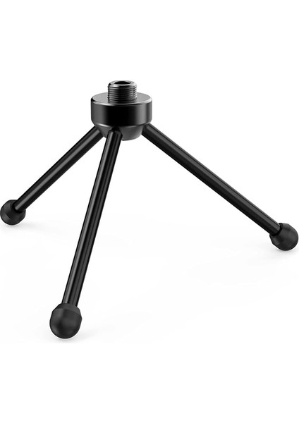 Kaymaz Kauçuk Ayaklı Masaüstü Mikrofonu Için Tripod Standı, Sağlam Metal Yapı, Oyun, Podcasting, Toplantılar, Sohbet Için Katlanabilir Masa Mikrofonu Standı