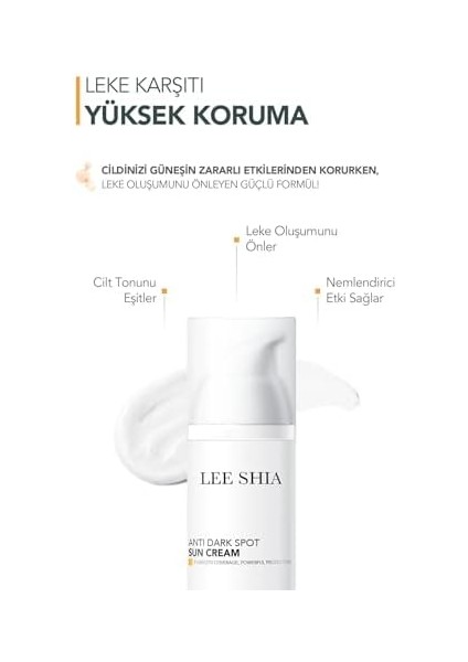 Lee Shia Leke Karşıtı Spf 50+ Yüksek Korumalı Güneş Kremi 50 ml