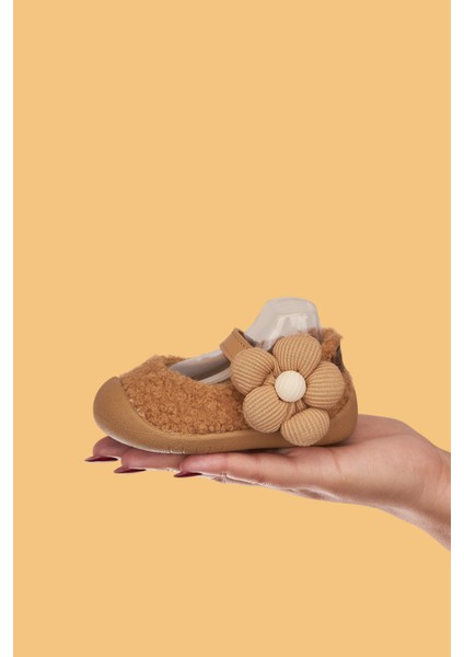 Lebom Kız Bebek ve Çocuk Taba Ortopedik Kaymaz Taban Günlük Babet Ayakkabı - Esnek ve Rahat Kalıp modelleri