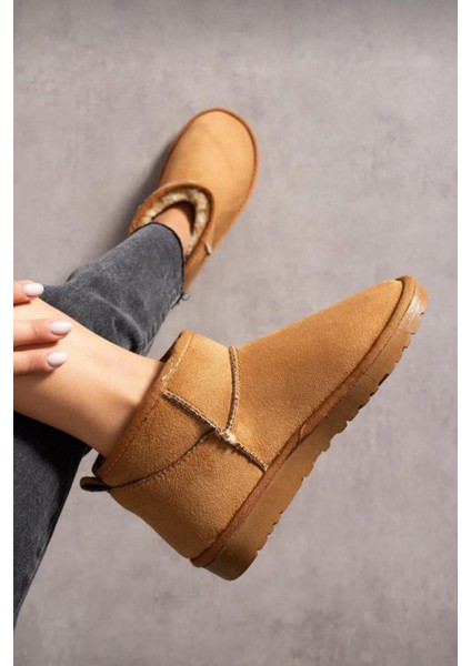 Kadın Mini Süet Içi Tüylü Yüksek Ince Taban Kışlık Bot & Bootie fiyatları