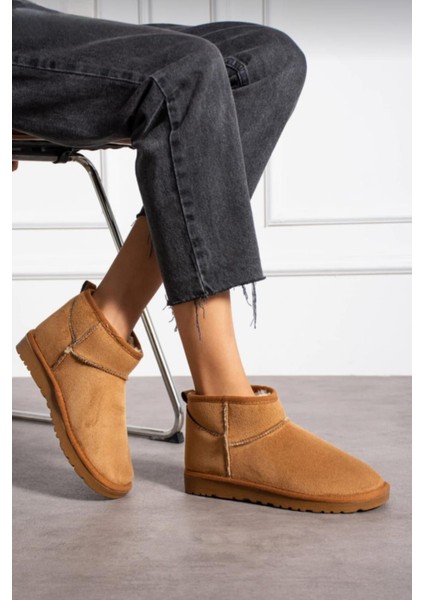 Kadın Mini Süet Içi Tüylü Yüksek Ince Taban Kışlık Bot & Bootie fırsatları