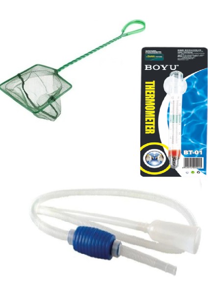 Akvaryum Liya Kepçe 5'', Dip Sifon 190CM , Cam Derece