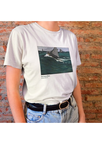 The Green Wave Tişört - Beyaz modelleri