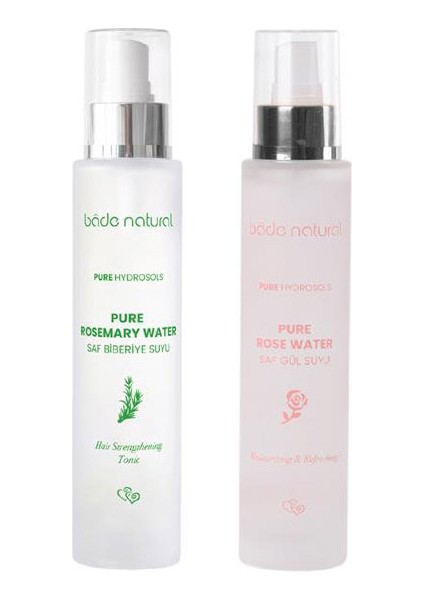 Biberiye Suyu Saç Toniği & Gül Suyu Tonik Seti %100 Doğal ve Saf