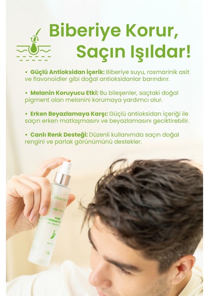 Biberiye Suyu Saç Toniği & Gül Suyu Tonik Seti %100 Doğal ve Saf modelleri