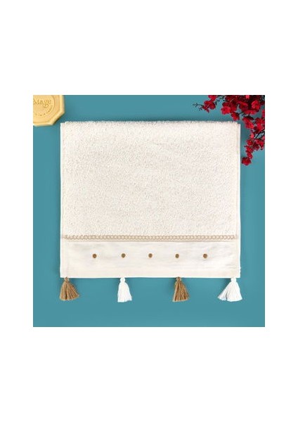 Soft Piene El Havlusu - Ekru / Bej - 30X50 cm