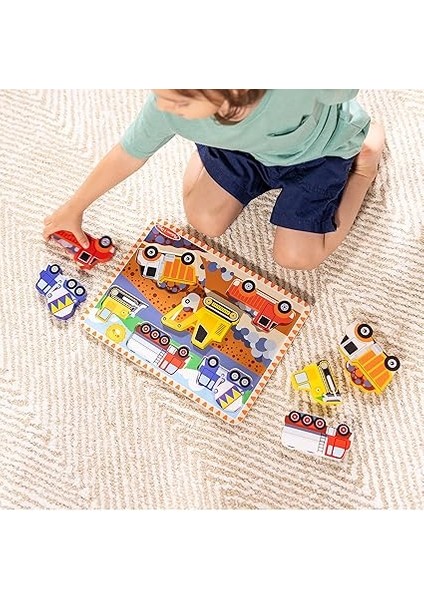 & Doug - Ahşap Tombul Yapboz, Inşaat Araçları (13726) fiyatları