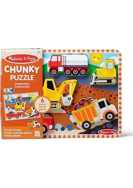 & Doug - Ahşap Tombul Yapboz, Inşaat Araçları (13726) fırsatları