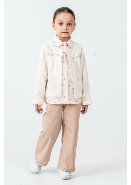 Yakası Bağlamalı Kız Çocuk 3\'lü Takım - 26K 4499 fiyatları