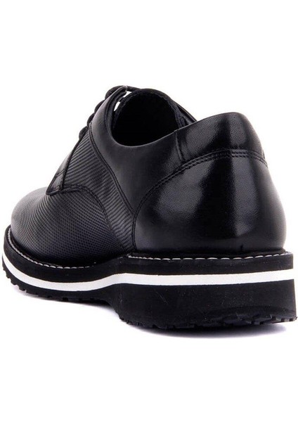 Bağcıklı Siyah Deri Erkek Günlük Ayakkabı 8071 46 fırsatları