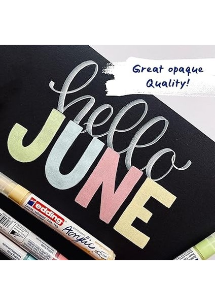 5100 Akrilik Markör - Sarı Mavi Yeşil Pembe Gri - Akrilik Markörler 5'li Paket (Pastel) modelleri