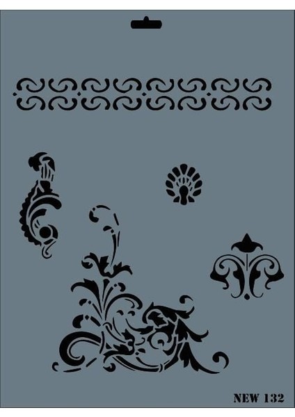 Rich New Seri N-132 Stencil 35X25 cm