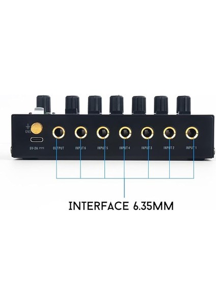 Mini Ses Mikseri Alt Karıştırma Için Stereo Hat Mikseri Gitarlar Için Ultra Düşük Gürültülü 6-Kanal Bas Klavyeler Veya Sahne Mikseri Uzantısı indirimleri