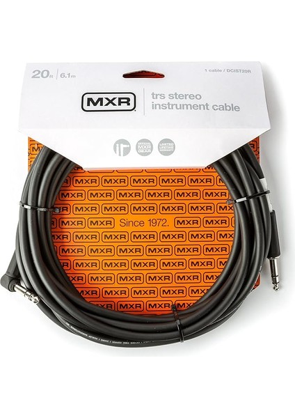 Jım Dunlop Trs Stereo Enstrüman Kablosu 20 Ayak | 6,1 M, 1/4 Inç Açılı Fiş (DCIST20R)