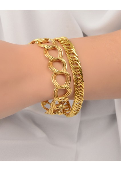 16 gr (Gram) Dallas Samanyolu Ikili Kombin Kunye 22(916) Ayar Altın