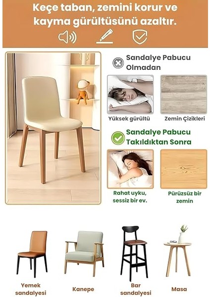 Adet Kare Sandalye Papucu (3.5–3.9 Cm) – Şeffaf Silikon Ince Keçeli, Gürültü Önleyici ve Zemin Koruyucu Mobilya Ayak Kılıfı indirimleri