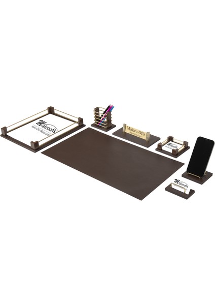 Eko 501 Deri Sümen Takımı 7 Parça Gold Aksesuar