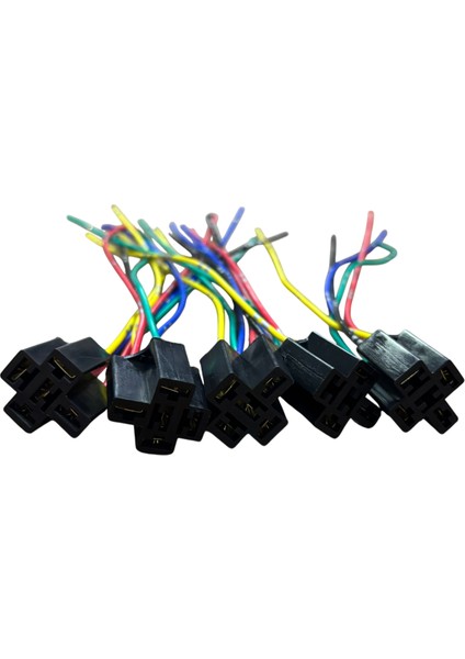 Mini Röle Soketi 4-5 Fişli Uyumlu 20 cm Kablolu 5 Adet Fiyatı (BX14 035)