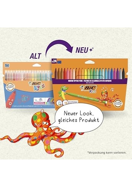 Kids Kid Couleur Ultra Yıkanabilir Keçeli Boya Kalemi 24 Renk, Kolayca Çoğu Kumaştan Çıkar, Su Bazlı Keçeli Kalem fiyatları