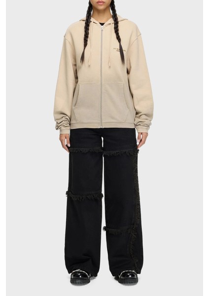 Logolu Sırt Detaylı Pamuklu Regular Fit Kapüşonlu Sweat Bayan Sweat LB25FWTURFUZH fiyatları