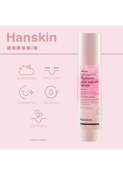 Hyaluron Pink Capsule Serum-Pembe Yağ Kapsüllü Serum-(Nemlendirir,pürüzsüzleştirir) [50 ml ] fiyatları