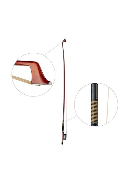 VB0908-029 Klasik Brezilya Ağacı 4/4 Viyola Yay Hafif Uygun Denge Moğol At Kılı Yay Kıllar Ebnoy Kurbağa Orkestra Dizeleri Aksesuarları 15/16 Inç Viyola indirimleri