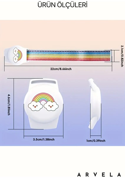 Airtag Yuvalı Renkli Baskılı Saat - Çocuklar Için, Su Geçirmez, Ayarlanabilir fiyatları