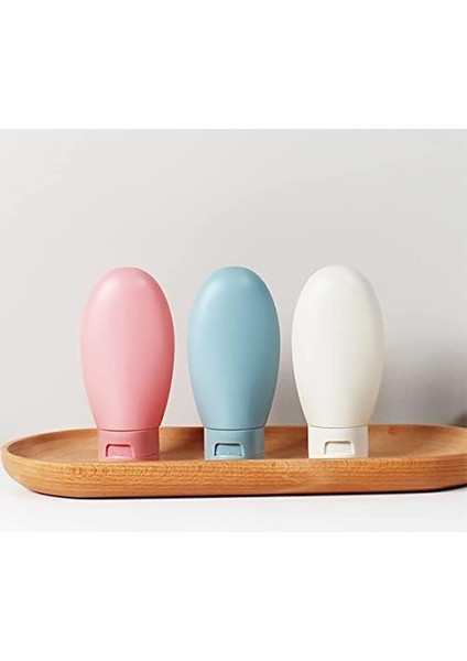 A1 Seyahat Şampuan Şişesi 3 Adet Set, Sızdırmaz Şampuan Şişesi, Çok Amaçlı Seyahat Tipi Doldurulabilir Krem Şampuan Şişe Seti Krem Kutusu