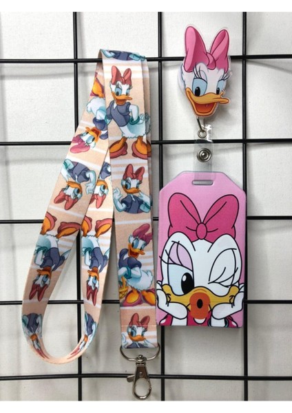 Daisy Duck Boyun Askısı Yoyo ve Kartlık Set