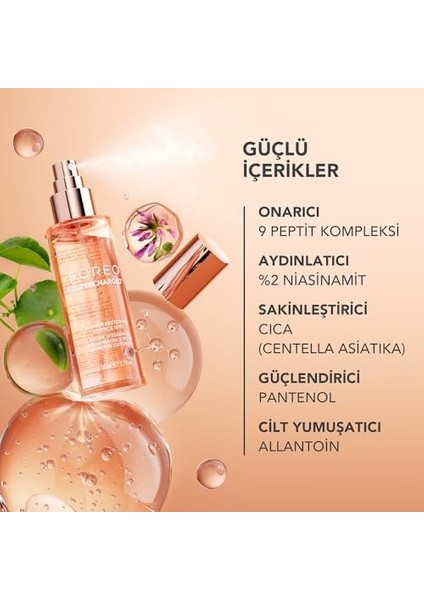 Foreo Supercharged Cilt Bariyeri Yenileyici Esans Spreyi, 110 ml – Kolajen Güçlendirici Nemlendirici Sprey Yüz – Kolajen Peptit, Niacinamid, Centella Asiatica, Pantenol – Tüm Cilt Tipleri Için Sprey fiyatları