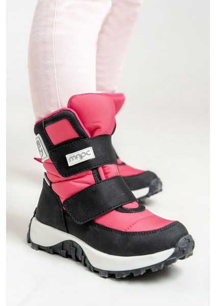 Kız Çocuk Siyah-Fuşya Su Geçirmez Anatomik Günlük Bot