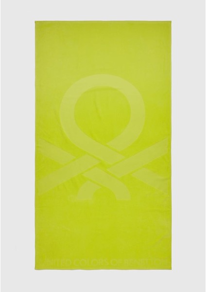 Of Yetişkin Logo Baskılı Deniz Havlusu Yeşil