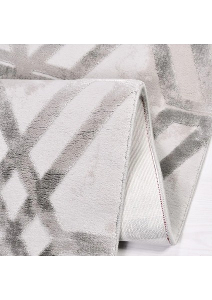 Merida Modern Gri Viskon ve Akrilik Pamuk Tabanlı Makine Halısı modelleri