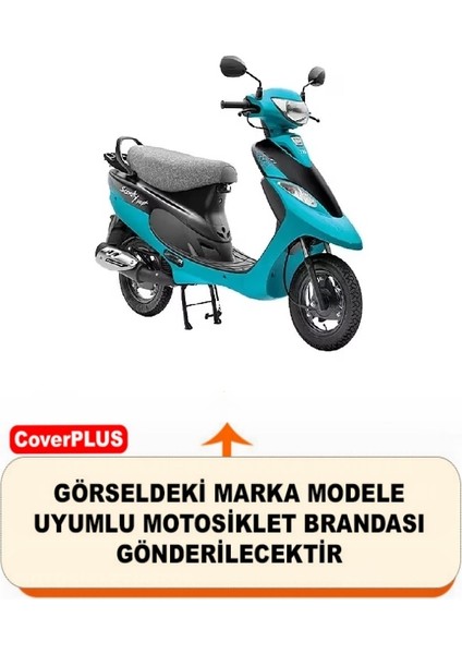 Tvs Scooty Pep Plus Branda (Arka Çanta Uyumlu) Motosiket Brandası (Gri Renk) Motor Örtüsü Çadır Su Geçirmez Motosiklet Kılıfı Motor Brandası fiyatları