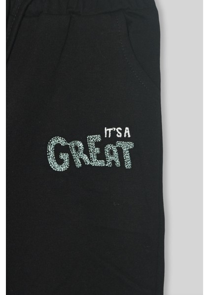 Erkek Çocuk %100 Pamuk Great Nakışlı Trex Süzeneli Paça Lastikli Takım - 2144 fırsatları