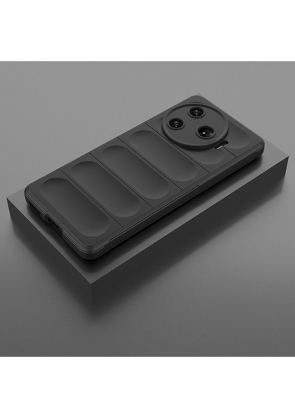 Tecno Spark 30 Pro Kılıf Esnek Tpu Oyuklu Arka Yüzey Tasarımlı Nxxa Etnik Silikon Kapak - Siyah