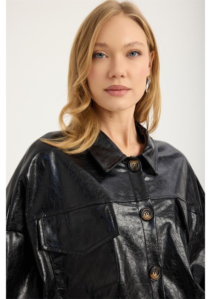 Sderi Çatlak Desenli 2 Cepli Ceket fırsatları