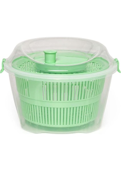 4.4 Litre Büyük Boy Vega Salata Kurutucusu - Sebze Kurutucu - Meyve Kurutucu - Süzgeç - Salata Kurutma Aleti - Pp+ (Yeşil)