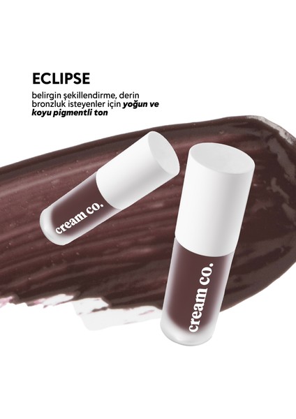 Likit Bronzer Glow Sculpt Eclipse | Kontür Nötr Koyu Kahve | Yüz Şekillendirici Nemlendirici Makyaj modelleri