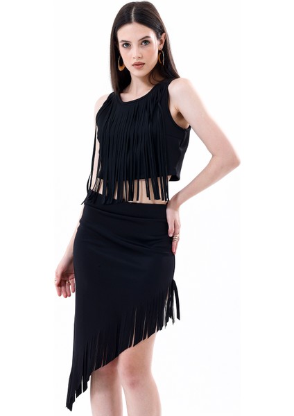 Arkası Fermuarlı Önü Püsküllü Scuba Bustiyer | BST35811 fiyatları