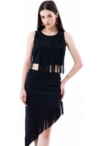 Arkası Fermuarlı Önü Püsküllü Scuba Bustiyer | BST35811 fırsatları