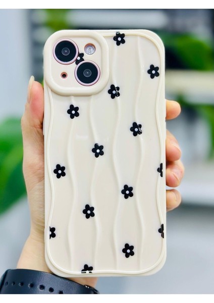 Aksesuar 14 ve 15 ile Uyumlu Siyah Baskı Desenli Silikon Kılıf