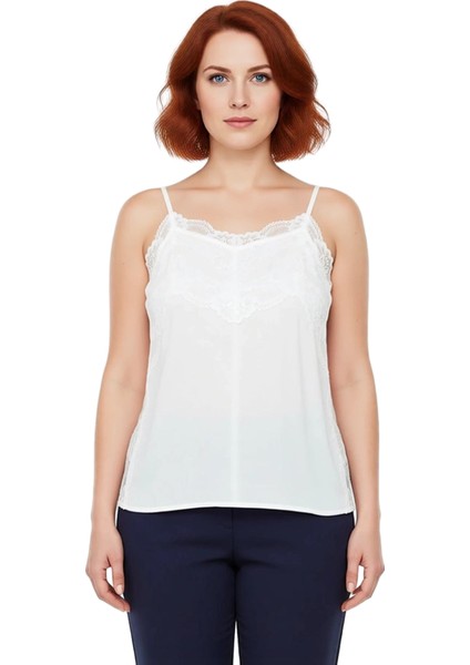 Kadınlara Özel Ince Askılı Dantel Detaylı Üst Kaliteli Şık Rahat Modern Zarif Günlük fiyatları