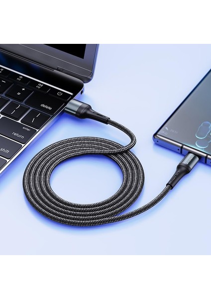 Örgülü USB A-C Hızlı Şarj Kablosu, Siyah (100 Cm) fiyatları