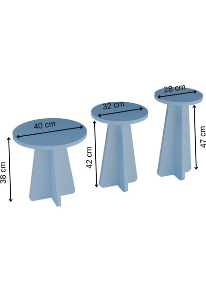 Mantar Sehpa 3lü Zigon Sehpa Mantar Zigon Salon Sehpa Seti Iskandinav Stil indirimleri