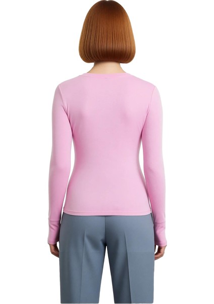 Stil Kadın Viskon Yumuşak Kumaşlı Parmak Geçme Detaylı Esnek Bluz Regular Örme Slim Kalıp fiyatları